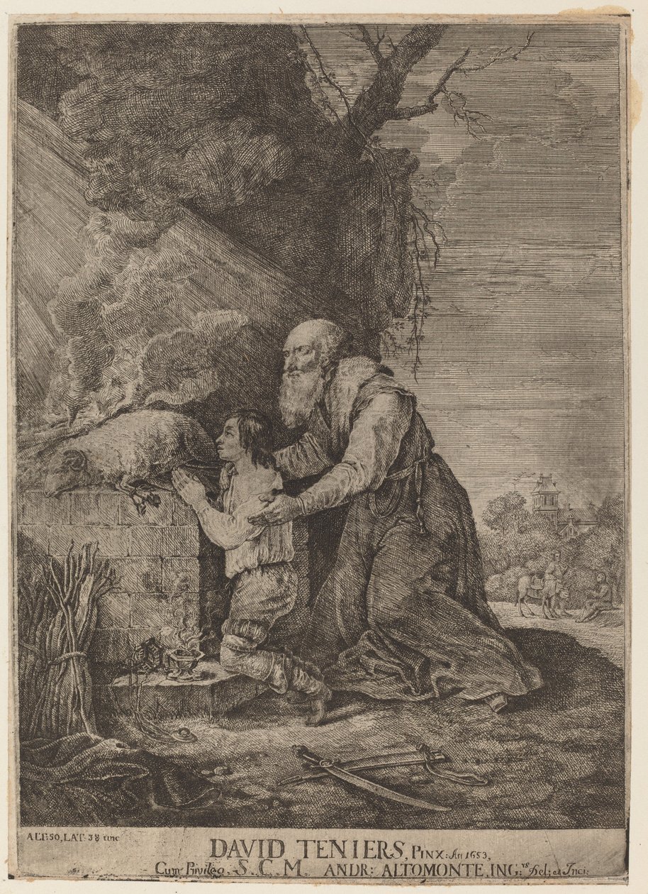 Il Sacrificio di Isacco da Andreas Altomonte, after David Teniers the Younger