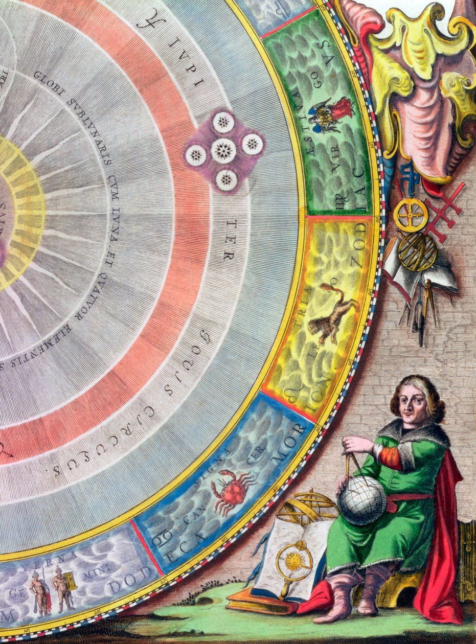 Nicolaus Copernicus, astronomo polacco, 1660-1661 da Andreas Cellarius