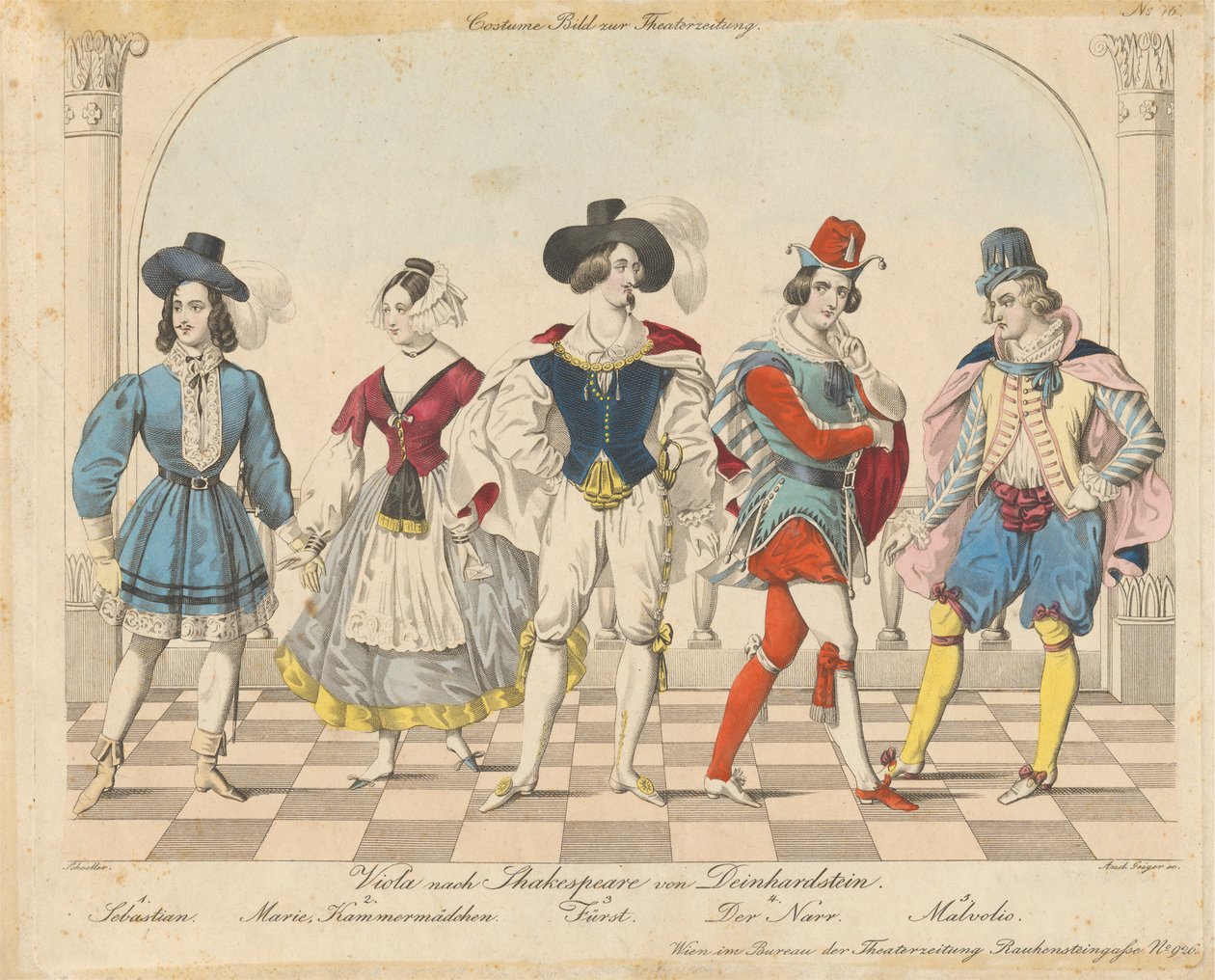 Viola da Shakespeare di Deinhardstein - Costume per il giornale teatrale da Andreas Geiger