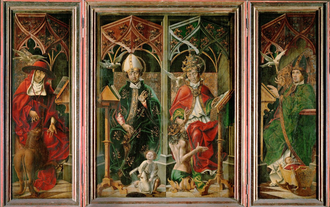 Quattro Padri della Chiesa (olio su tavola) da Andreas Haller