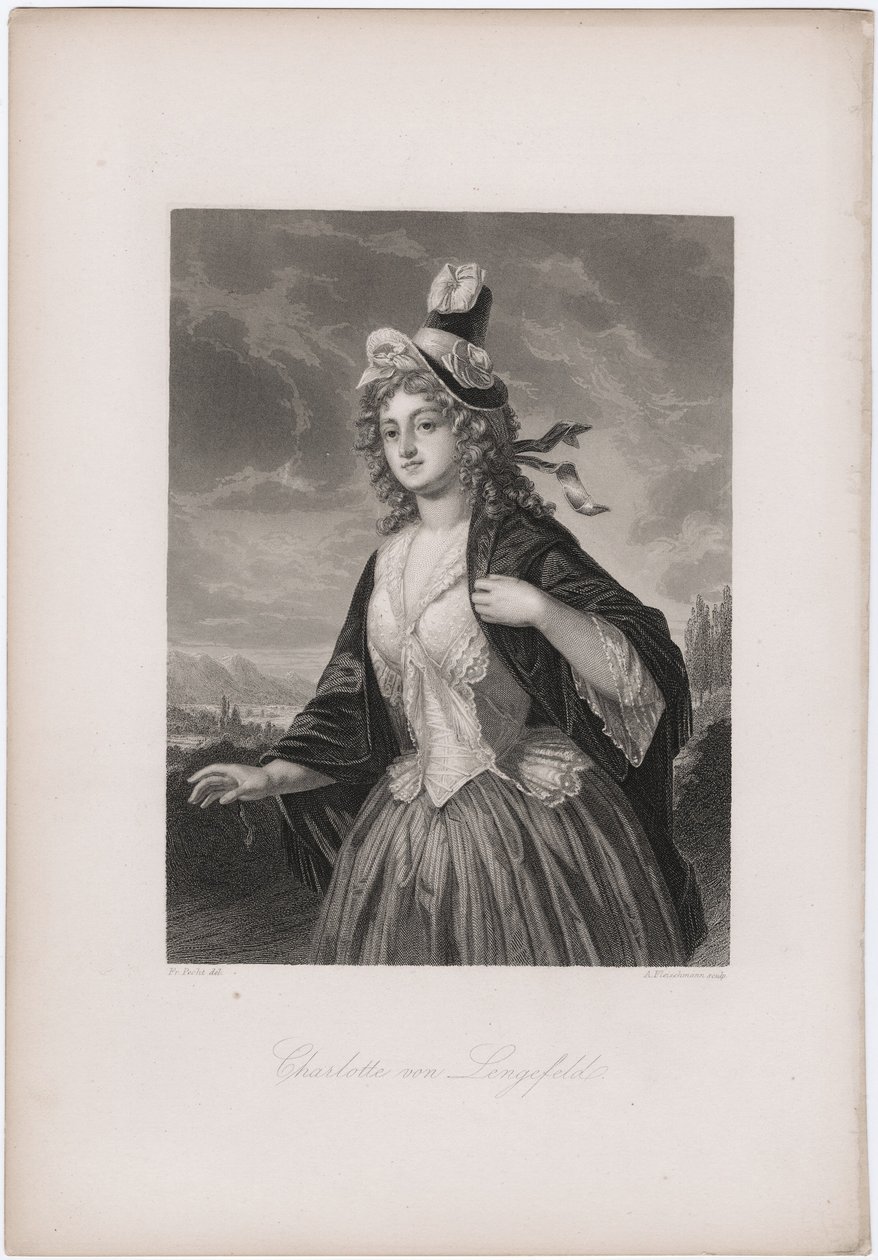 Charlotte von Lengefeld, 1850s da Andreas Johann Fleischmann