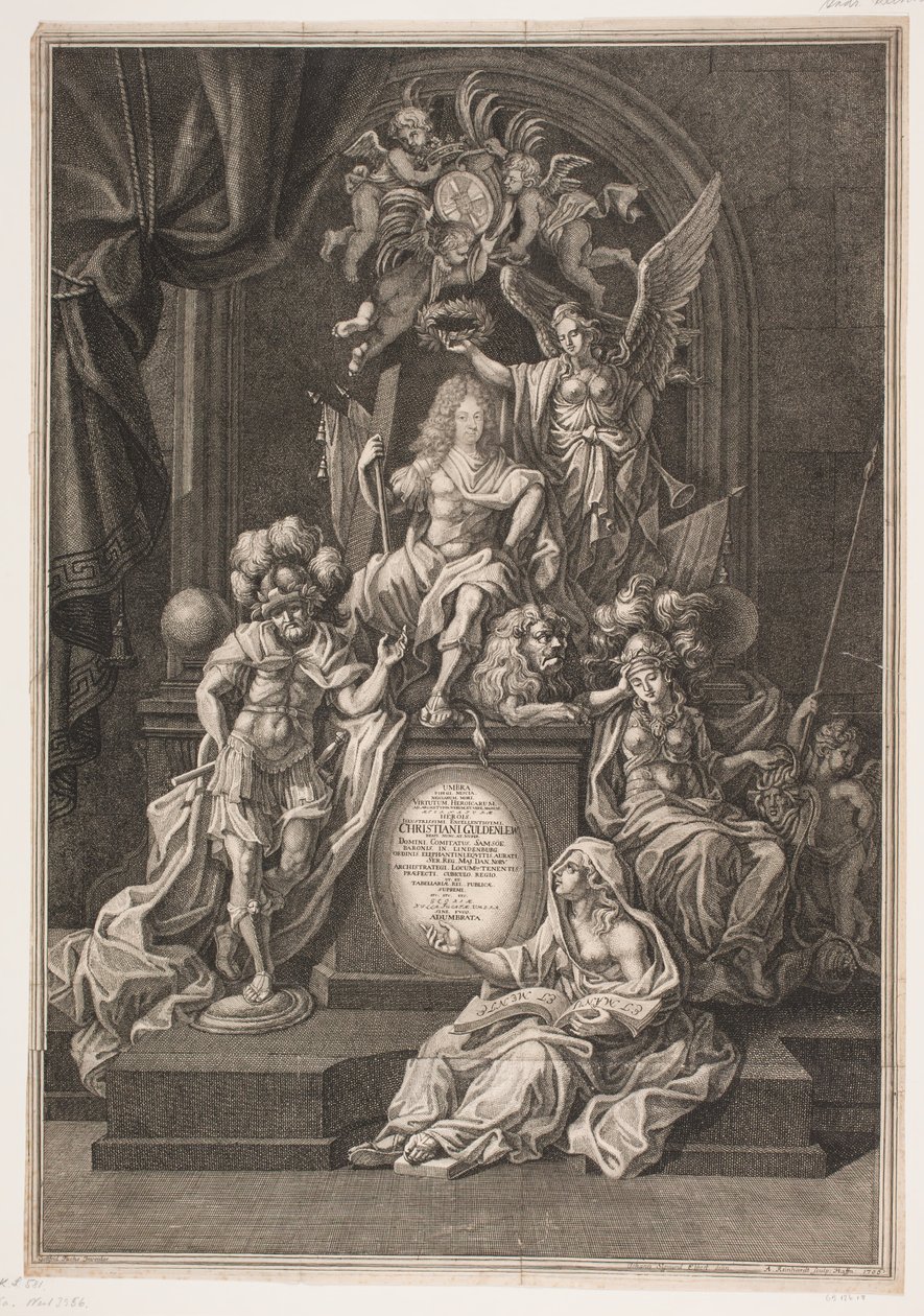 Composizione allegorica con Christian Gyldenløve da Andreas Reinhardt
