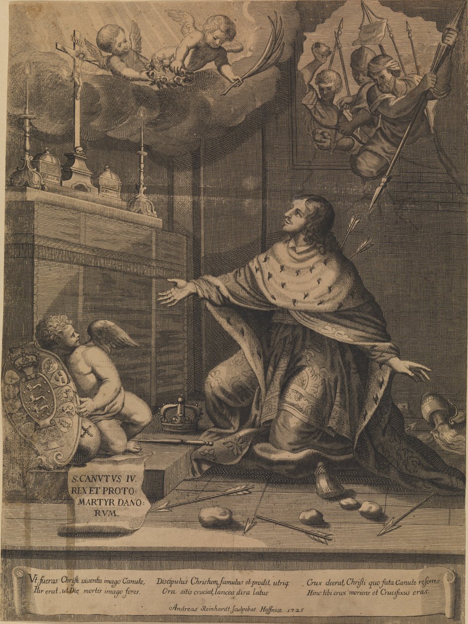Il martirio di Knud il Santo da Andreas Reinhardt