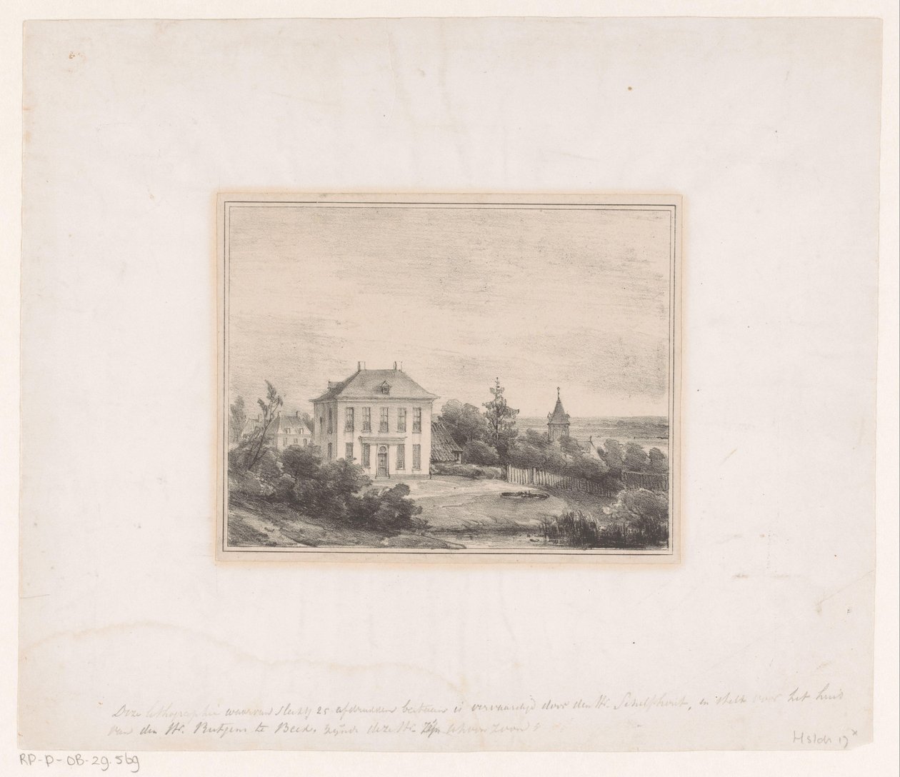 Casa del signor Rutgers a Beek da Andreas Schelfhout