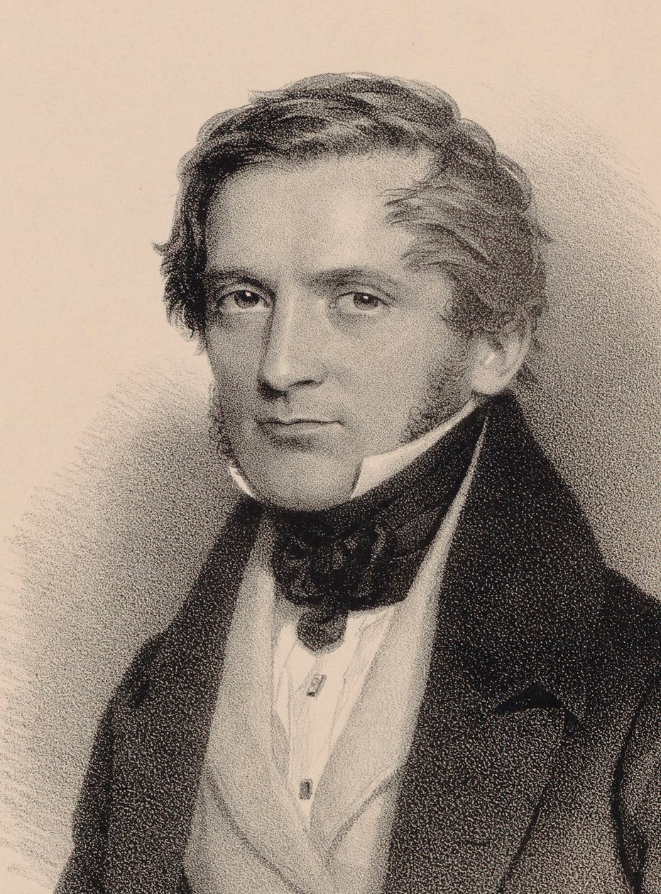 Ritratto del compositore Franz Lachner 1803-1890, 1830 da Andreas Staub
