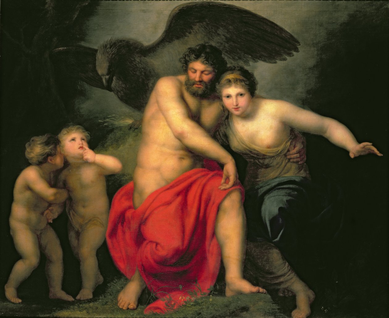 Zeus ed Era sul Monte Ida, 1775 da Andreas or Andries Lens