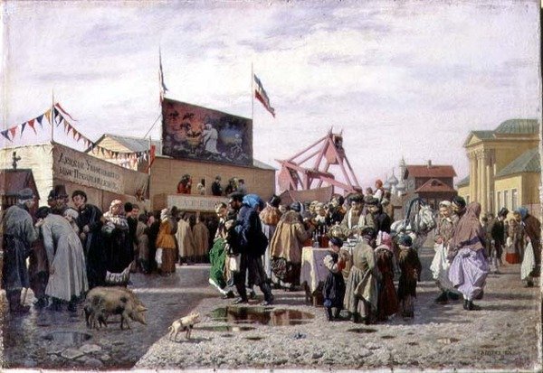 Una fiera a Tula durante la Settimana Santa da Andrei Andreevich Popov
