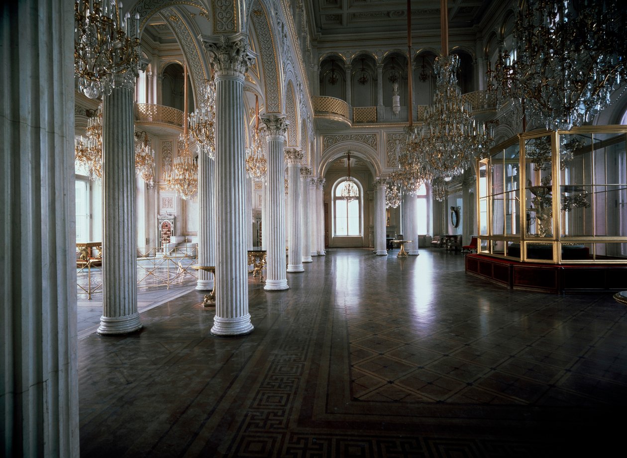 La Sala del Padiglione del Piccolo Ermitage, 1850-1858 da Andrei Ivanovich Stakenschneider
