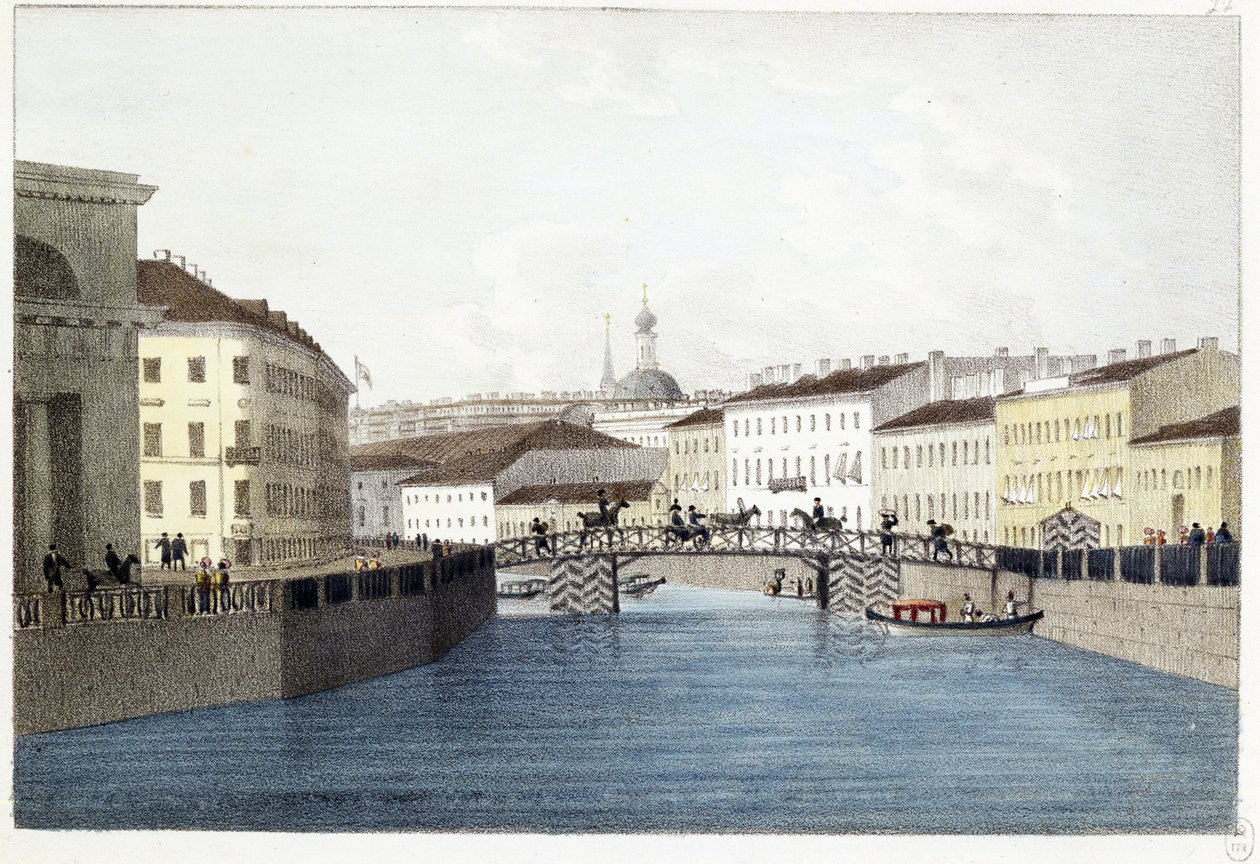 Il ponte Bolshoi Koniushennyi a San Pietroburgo da Andrei Yefimovich Martynov