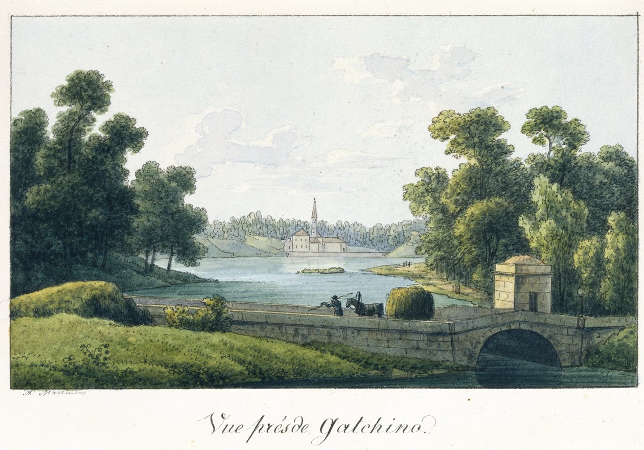Il Palazzo Priory a Gatchina, prima del 1817 da Andrei Yefimovich Martynov