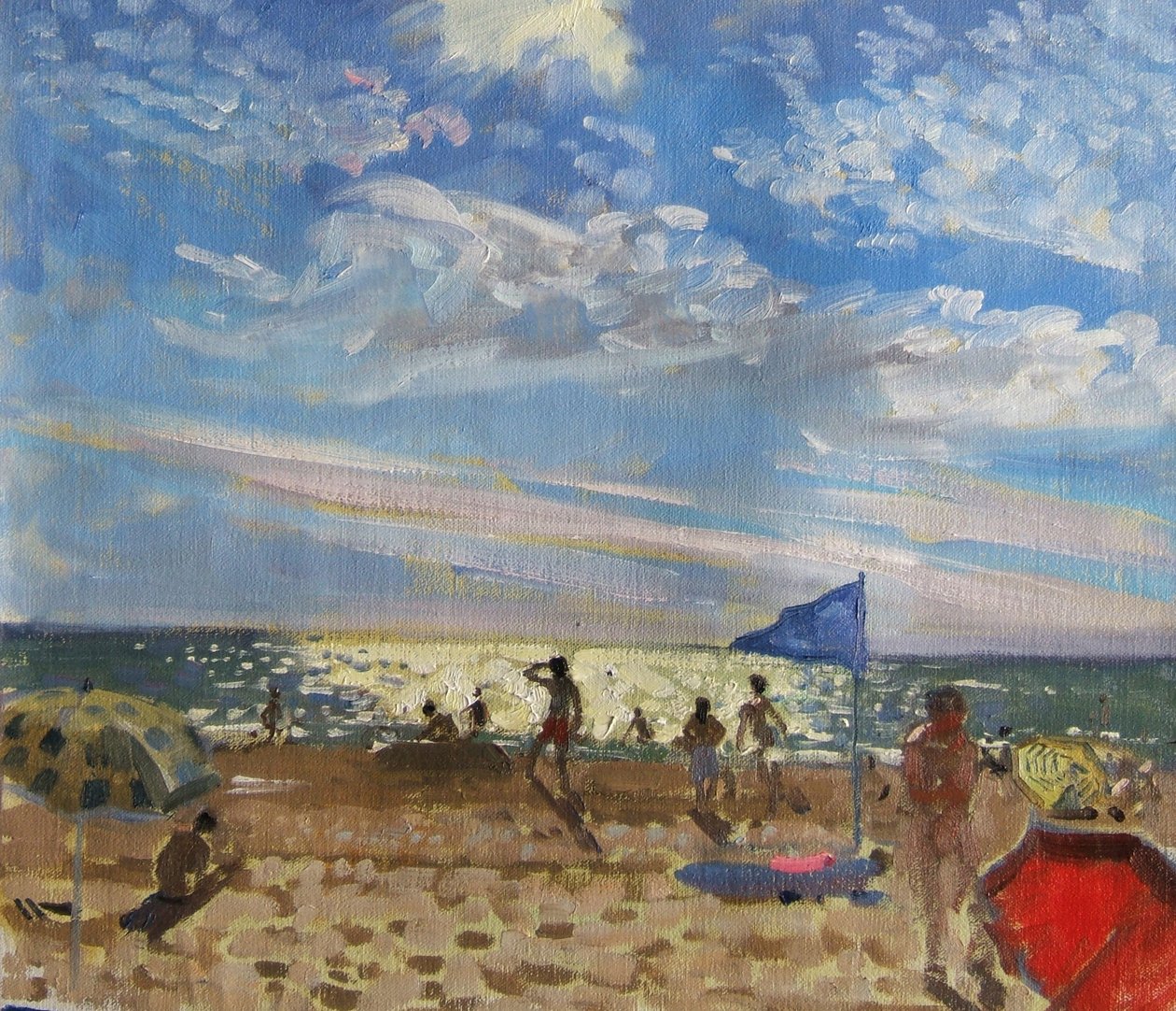 Bandiera blu e ombrellone rosso, Montalivet da Andrew Macara