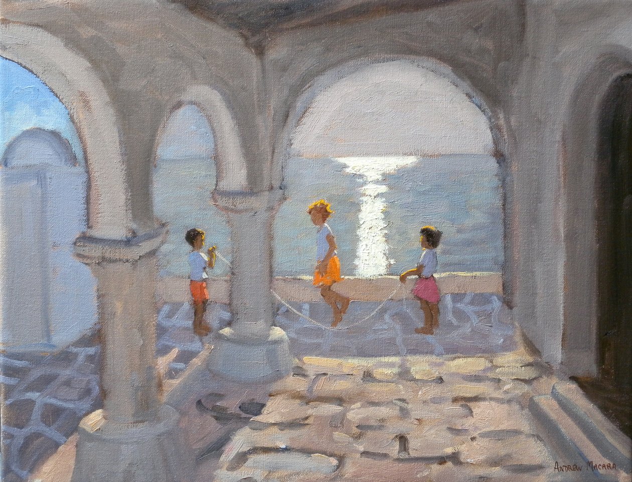 Bambini che saltano, Isole Greche, 2008 da Andrew Macara