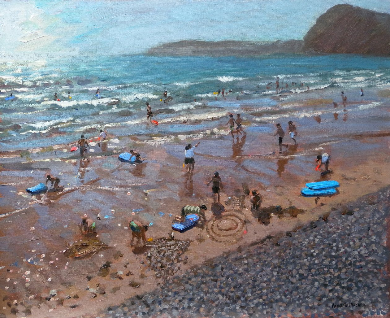 Cerchi nella sabbia, Sidmouth, 2007 da Andrew Macara