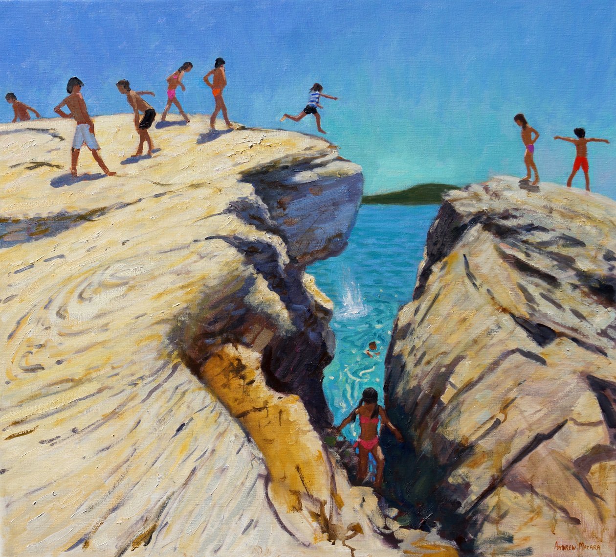 Saltando dalle rocce, Skiathos, 2015 da Andrew Macara