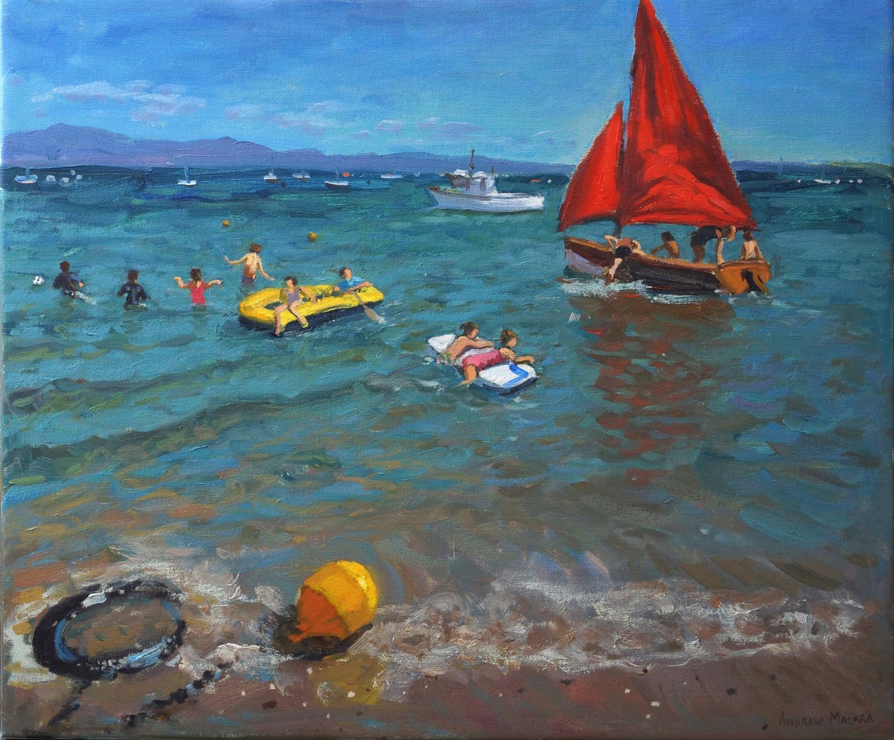 Boa gialla e vele rosse, Abersoch da Andrew Macara