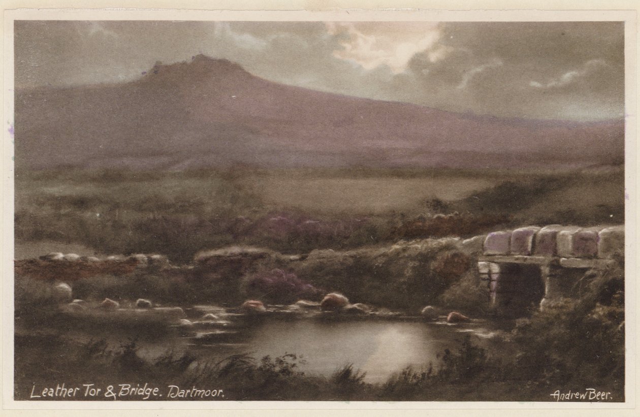 Leather Tor e il ponte, Dartmoor (foto a colori) da Andrew Beer