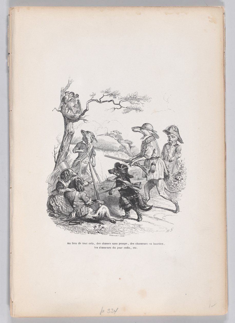 Invece di tutto questo... da Scene dalla Vita Privata e Pubblica degli Animali, ca. 1837-47 da Andrew Best Leloir