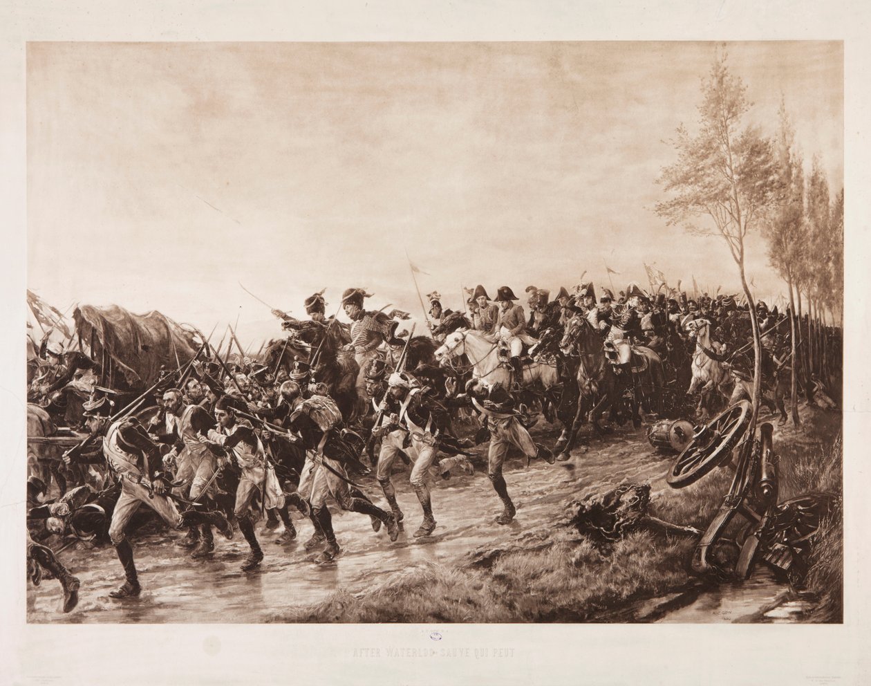 Dopo Waterloo: Ognuno per Sé, 1890 da Andrew Carrick Gow