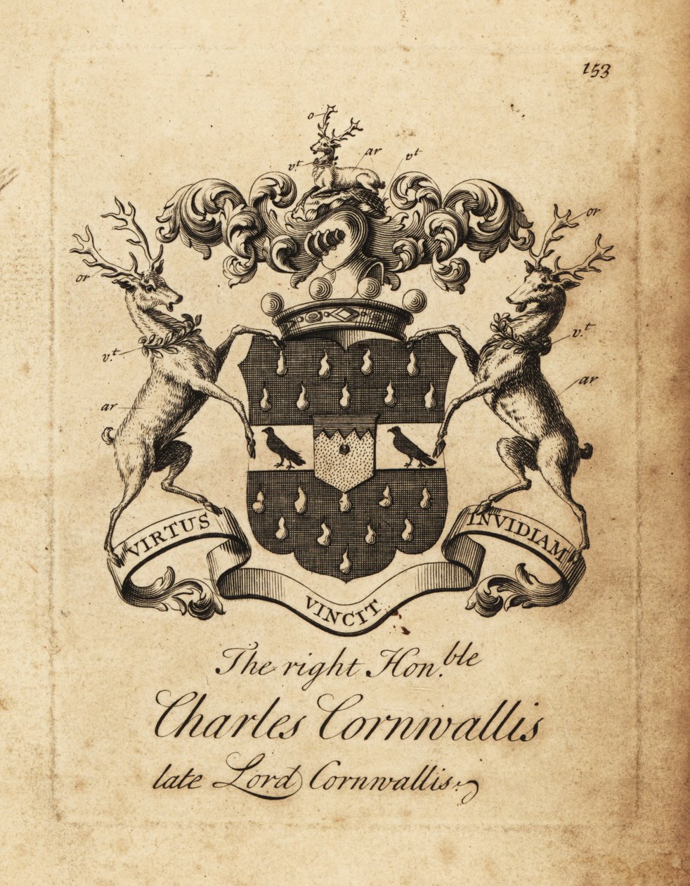 Stemma del Diritto Onorevole Charles Cornwallis, Lord Cornwallis, 4º Barone Cornwallis da Andrew Johnston