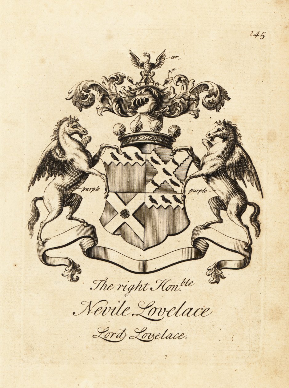Stemma del Diritto Onorevole Nevile Lovelace, Lord Lovelace, 6º Barone Lovelace da Andrew Johnston