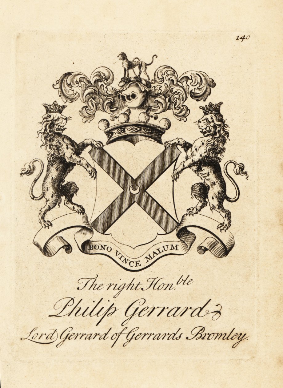 Stemma del Onorevole Philip Gerrard, Lord Gerrard di Gerrards Bromley, 7° Barone Gerard da Andrew Johnston