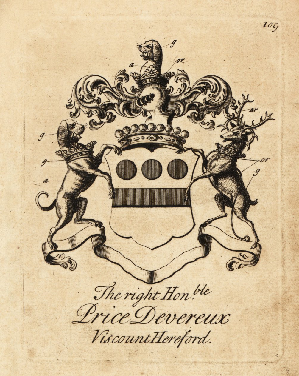 Stemma del Diritto Onorevole Price Devereux, 9° Visconte Hereford da Andrew Johnston