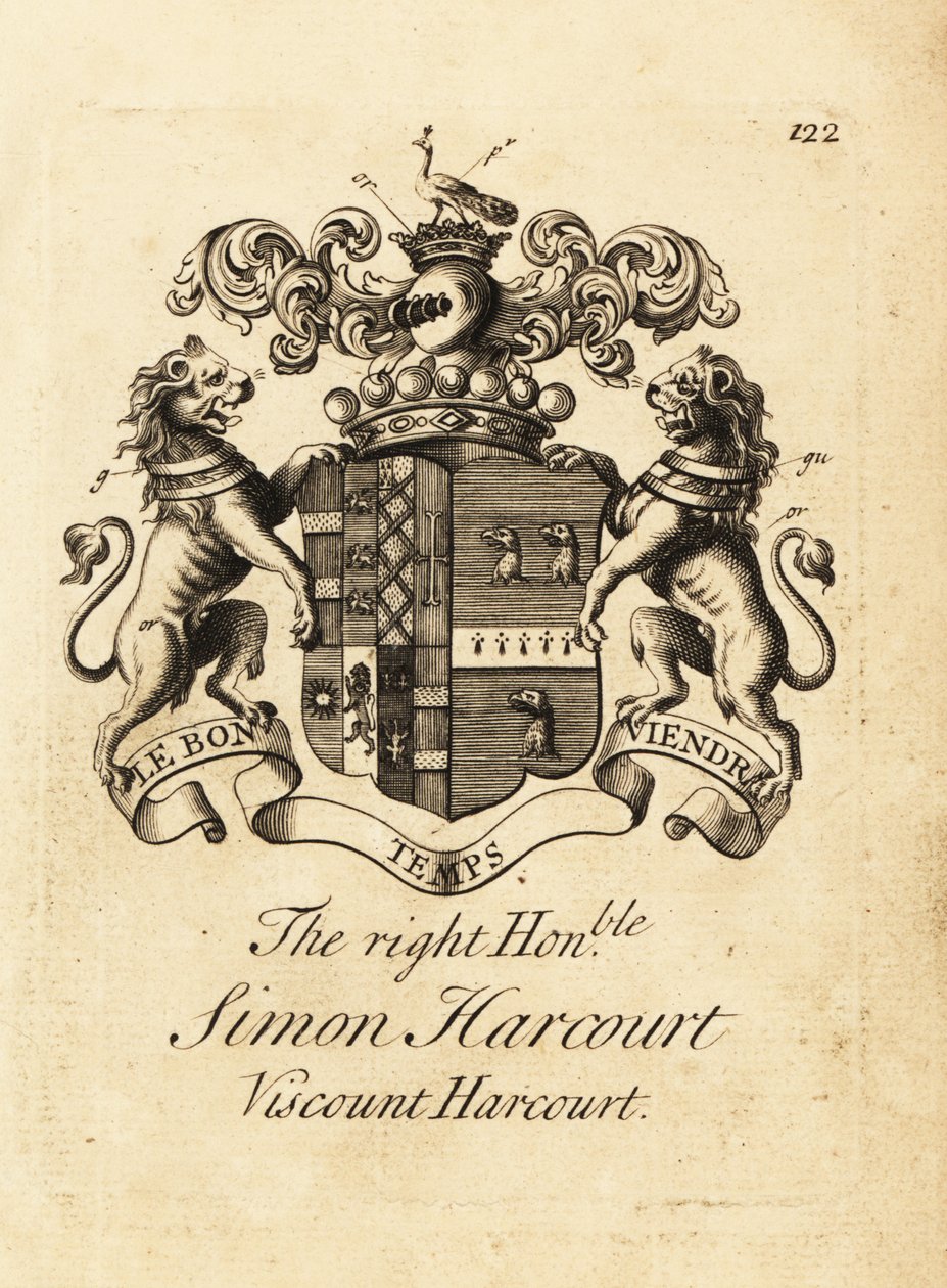 Stemma del Diritto Onorevole Simon Harcourt da Andrew Johnston