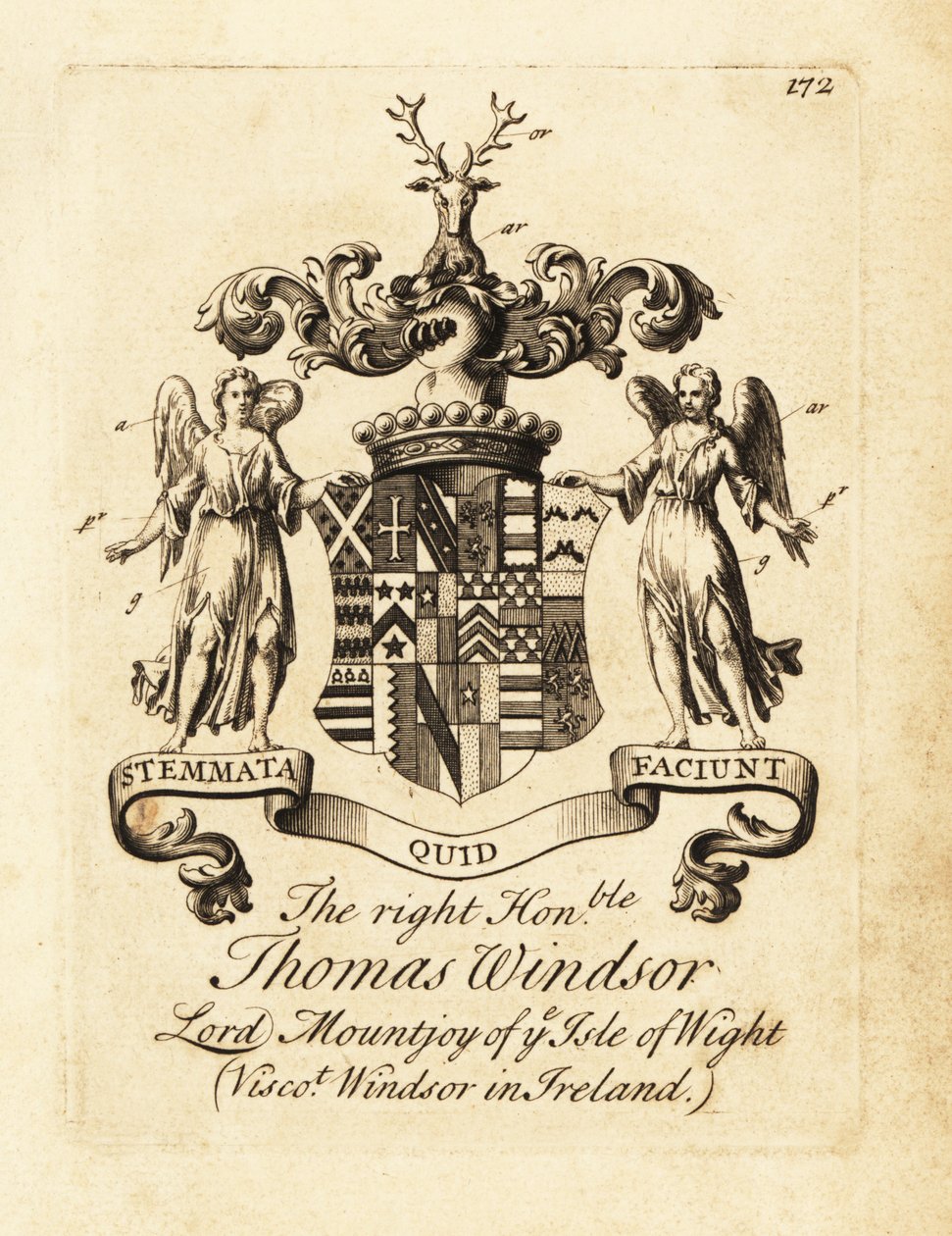 Stemma del Onorevole Thomas Windsor, Lord Mountjoy dell