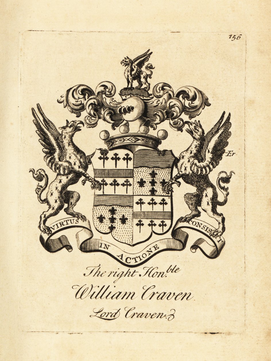 Stemma del Onorevole William Craven, Lord Craven, 3° Barone Craven (1700-1739) da Andrew Johnston