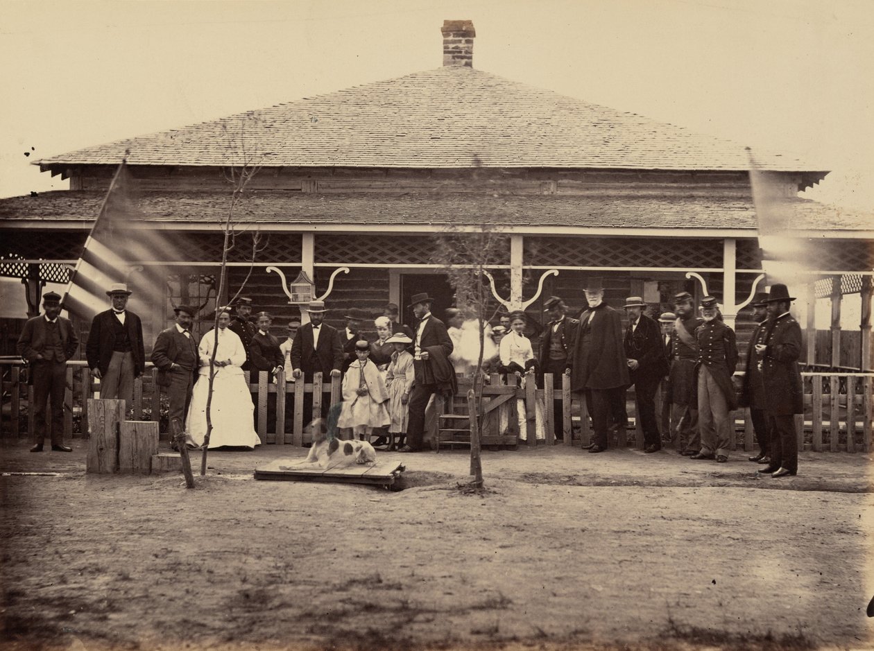 Piastra 11. Il generale Grant e il gruppo a Fort Sanders, 1869 (foto) da Andrew Joseph Russell