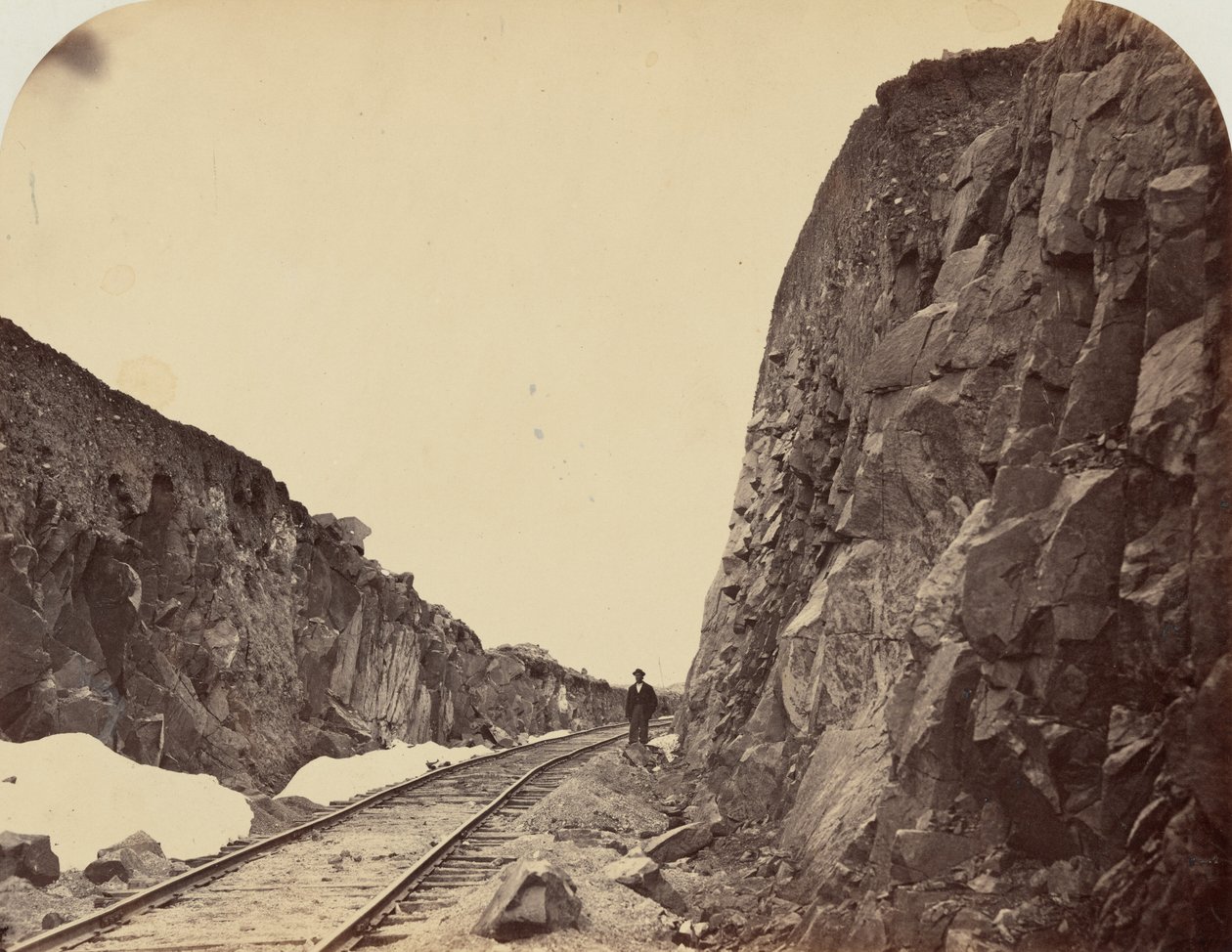 Piastra 1. Taglio di Carmichael, Canone del Granito, 1869 (foto) da Andrew Joseph Russell