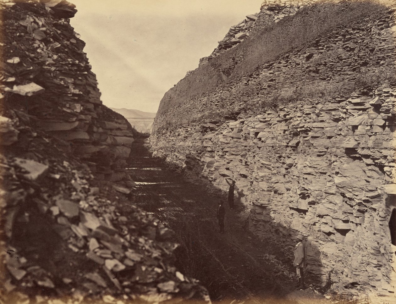 Piastra 22. Taglio della Roccia Ardente, 1869 (foto) da Andrew Joseph Russell