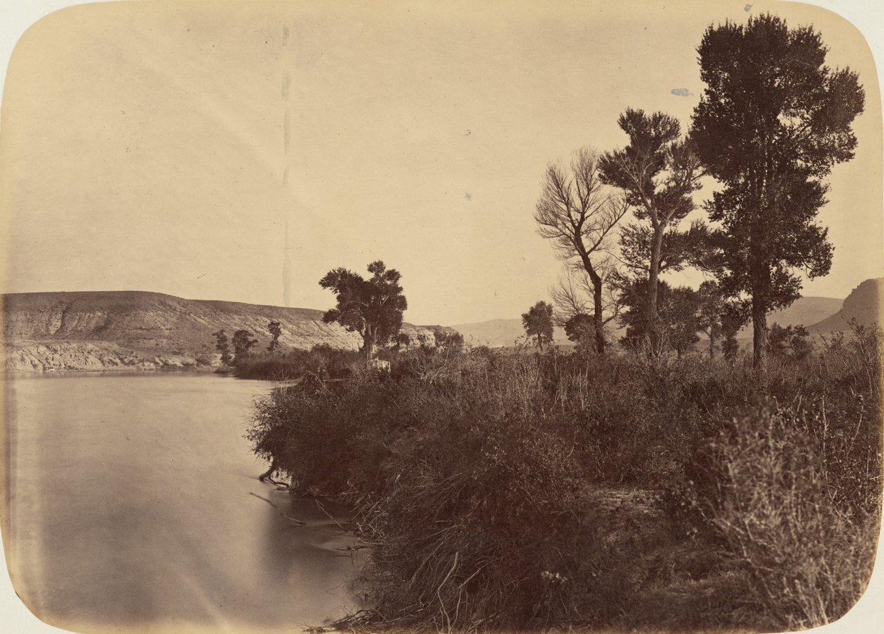 Piastra 25. Valle del Green River, guardando il fiume, 1869 (foto) da Andrew Joseph Russell