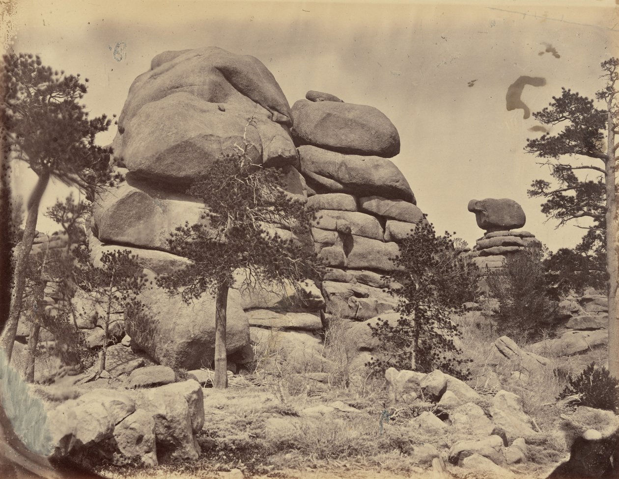 Piastra 3. Roccia di granito, vicino alla stazione di Beaufort, 1869 (foto) da Andrew Joseph Russell