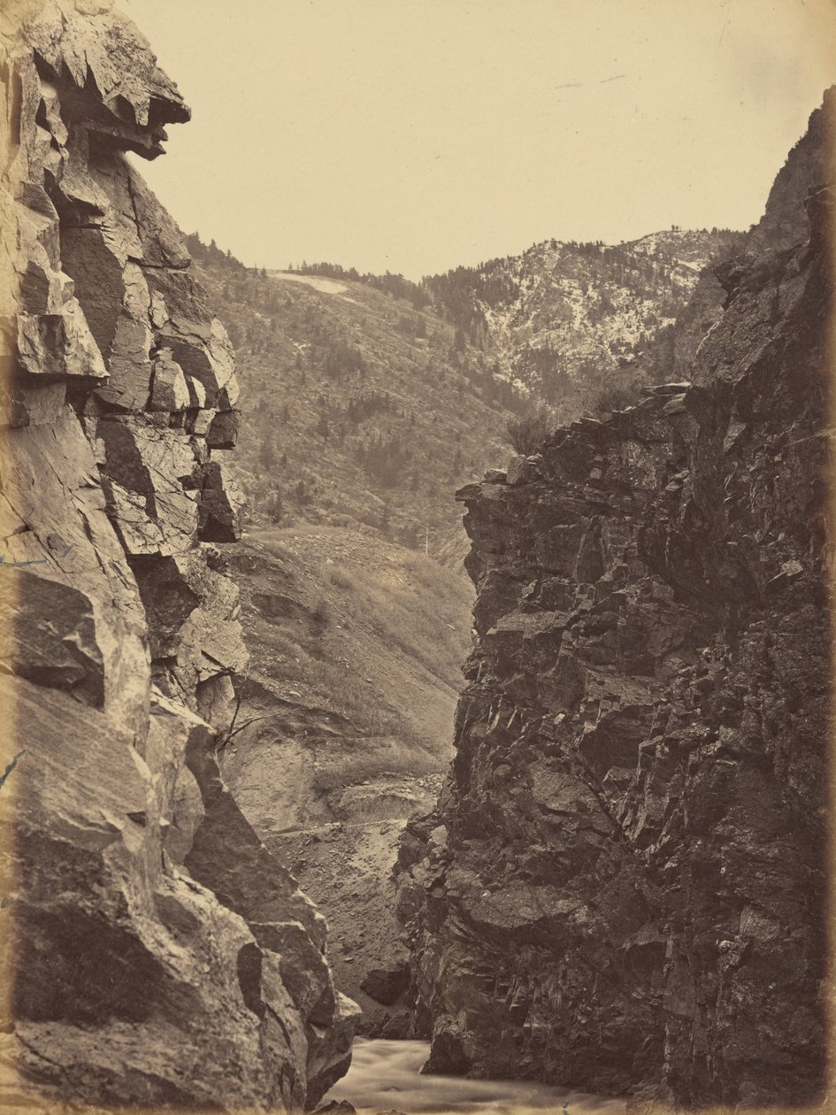 Piastra 40. Porta del Diavolo, Canone Weber, 1869 (foto) da Andrew Joseph Russell