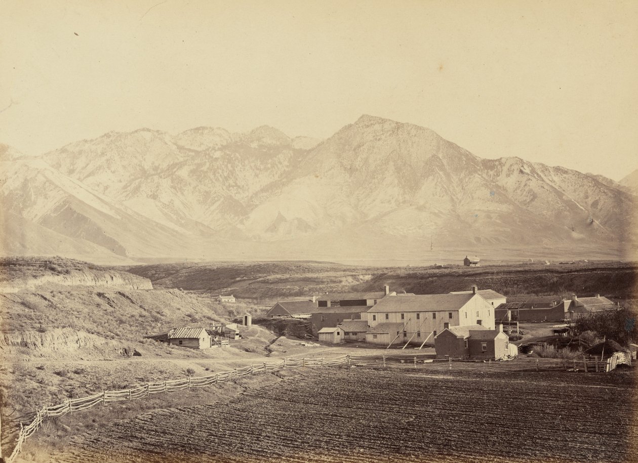 Piastra 49. Fabbriche di cotone e lana di Brigham Young, 1869 (foto) da Andrew Joseph Russell