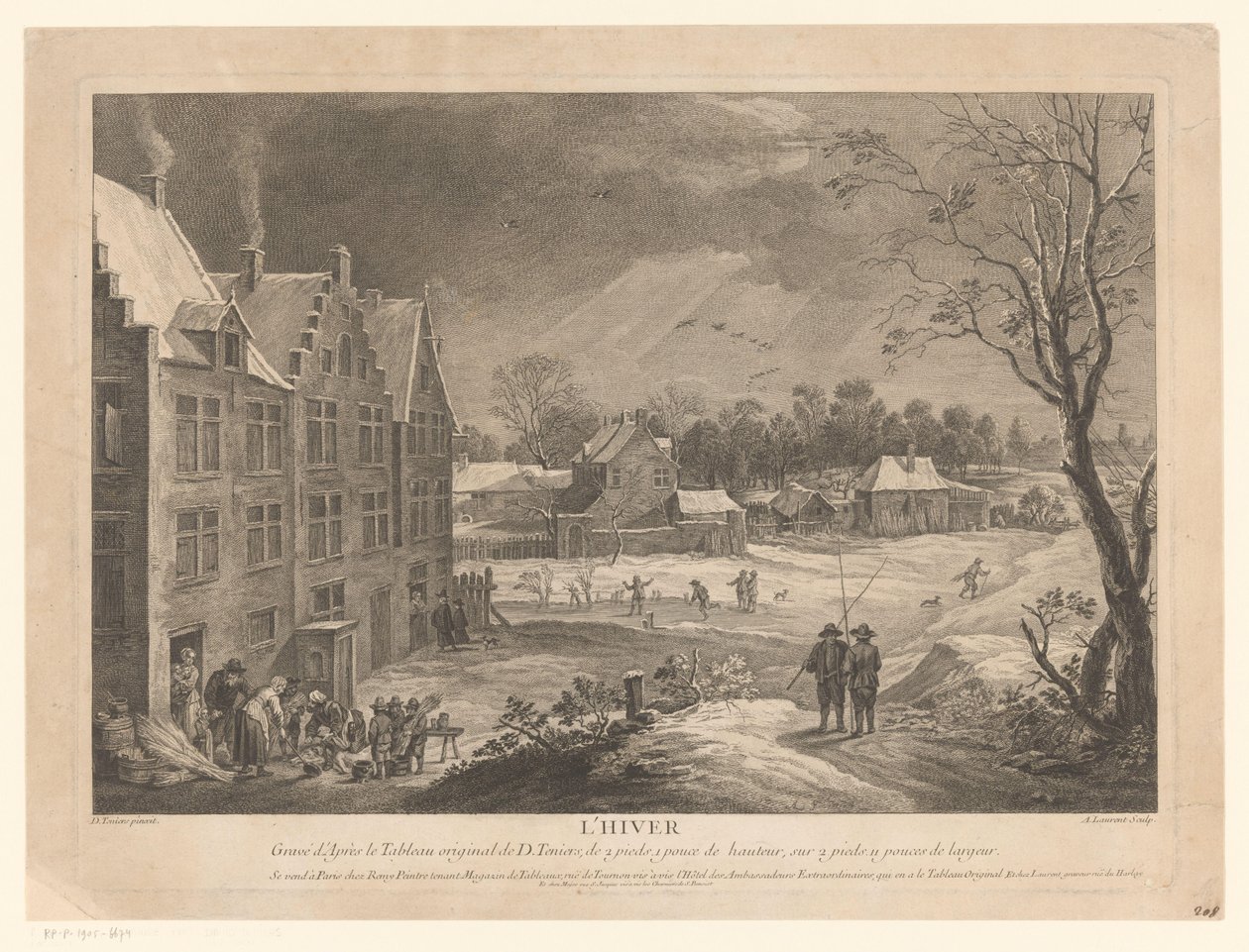 Paesaggio invernale del villaggio da Andrew Lawrence