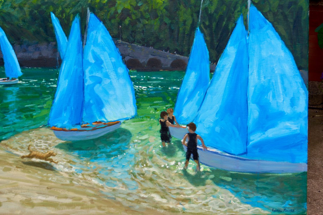 Vele blu, Looe, 2018 da Andrew Macara