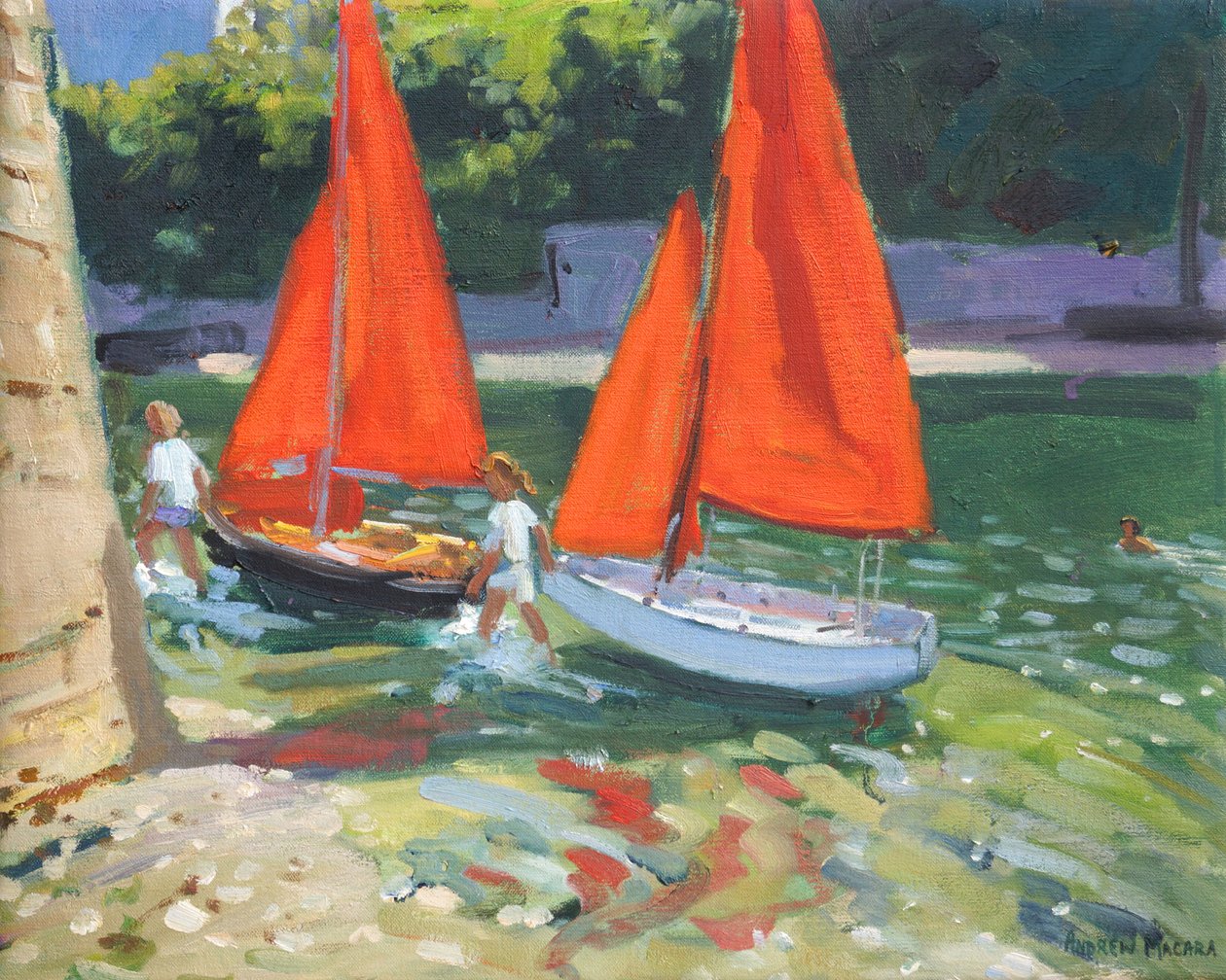Ragazze con barche a vela da Andrew Macara