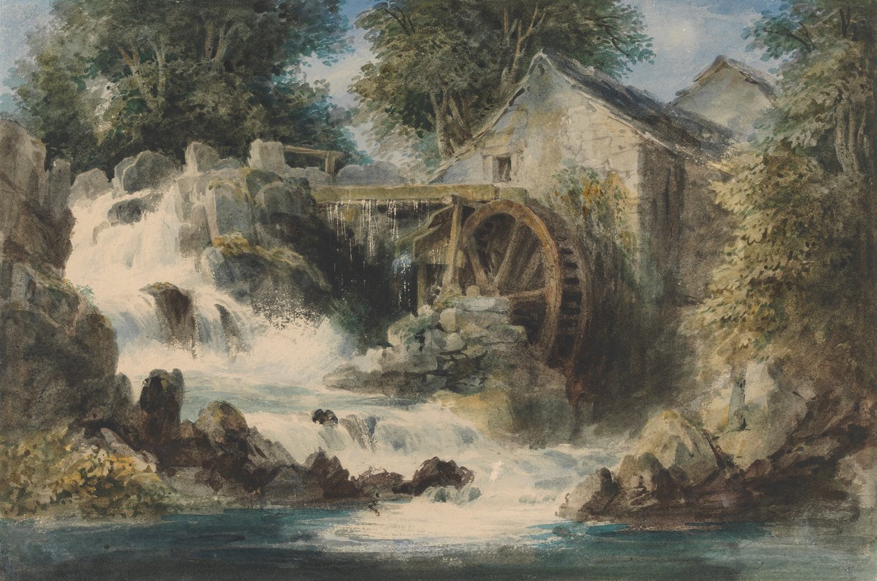 Un mulino ad acqua da Andrew Nicholl
