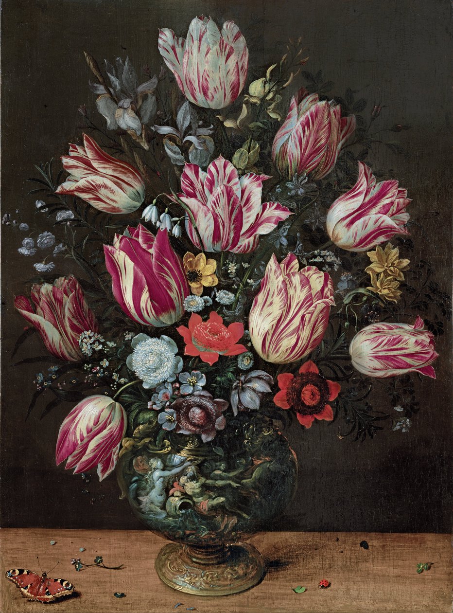 Vaso con tulipani da Frans Francken the Younger