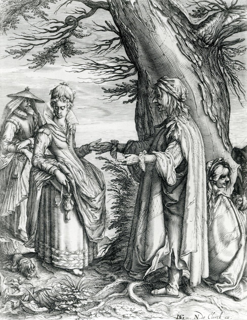 La chiromante, c.1608 da Andries Jacobsz Stock