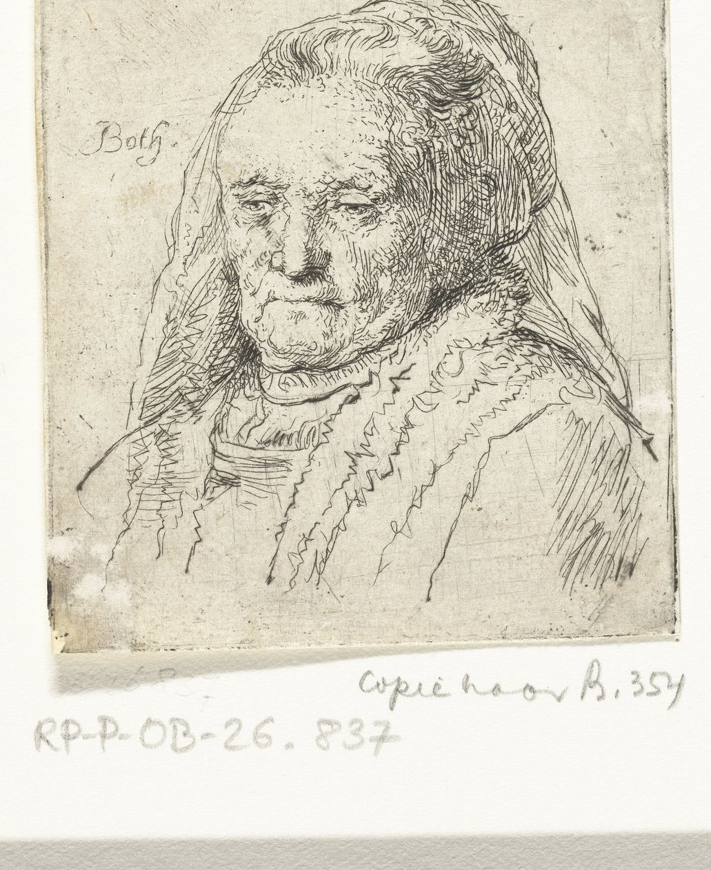 Busto ritratto della madre di Rembrandt da Andries Both
