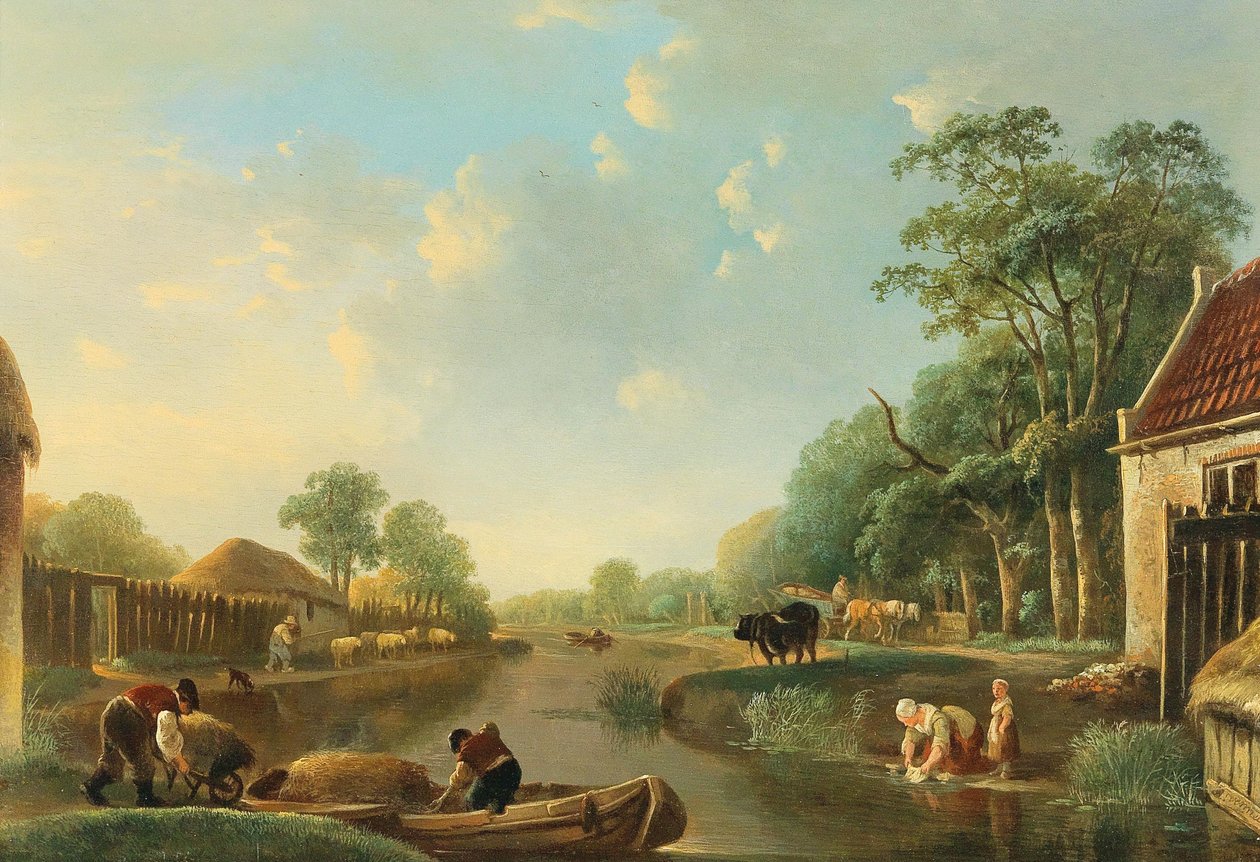 Un paesaggio di canali olandesi da Andries Vermeulen