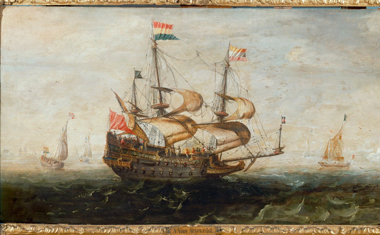 Nave olandese (olio su tela) da Andries van Eertvelt