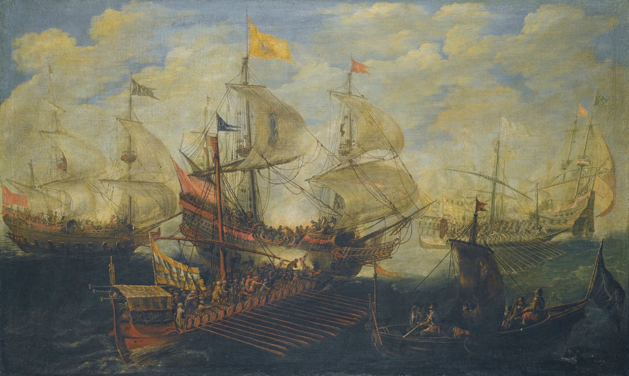 Battaglia navale tra turchi e cristiani da Andries van Eertvelt