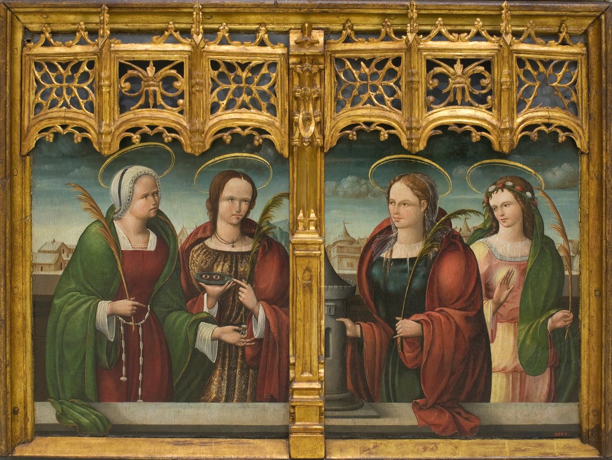 Le sante Apollonia, Lucia e Barbara e un