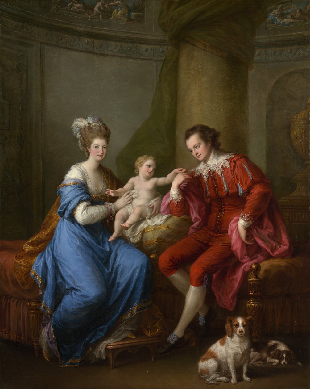 Edward Smith Stanley, Dodicesimo Conte di Derby, con la Sua Prima Moglie e il Loro Figlio da Angelica Kauffmann