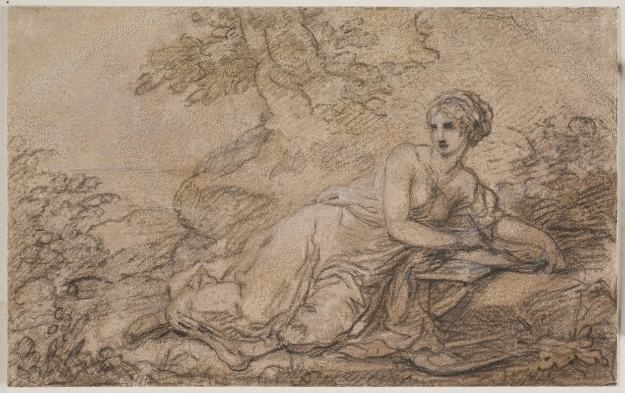 Una poetessa, forse Saffo da Angelica Kauffmann