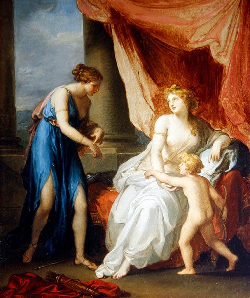 Eufrosine ferita da Cupido, si lamenta con Venere da Angelica Kauffmann